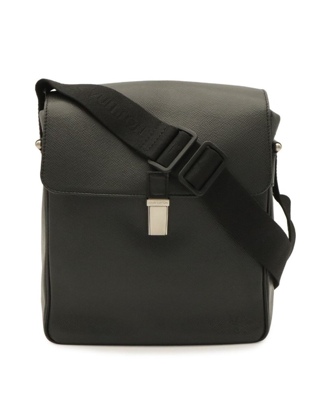 Louis Vuitton Taiga Shoulder Bag Crossbody Leather Ardoise Black